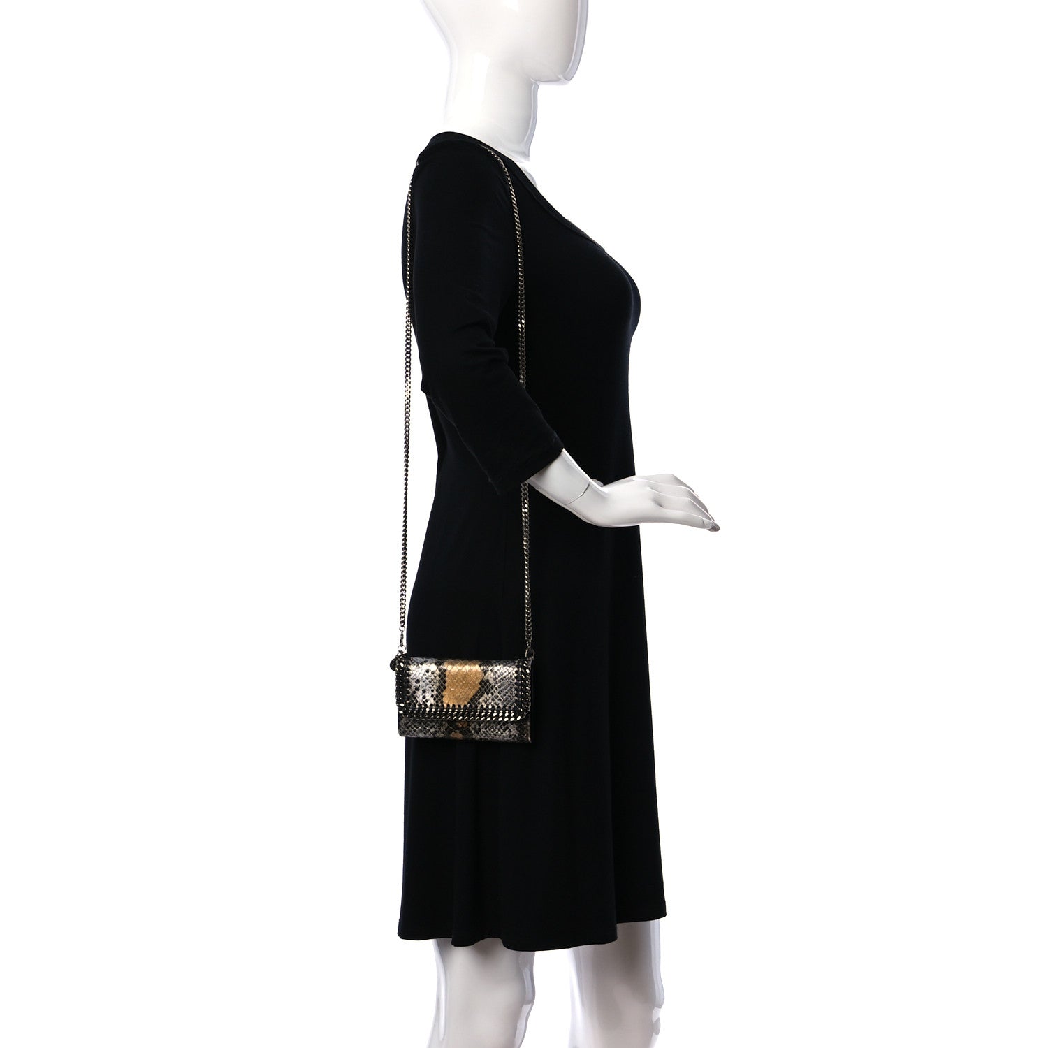 Stella McCartney Snake Embossed Phone Holder Crossbody Black Multicolor 3 of 11