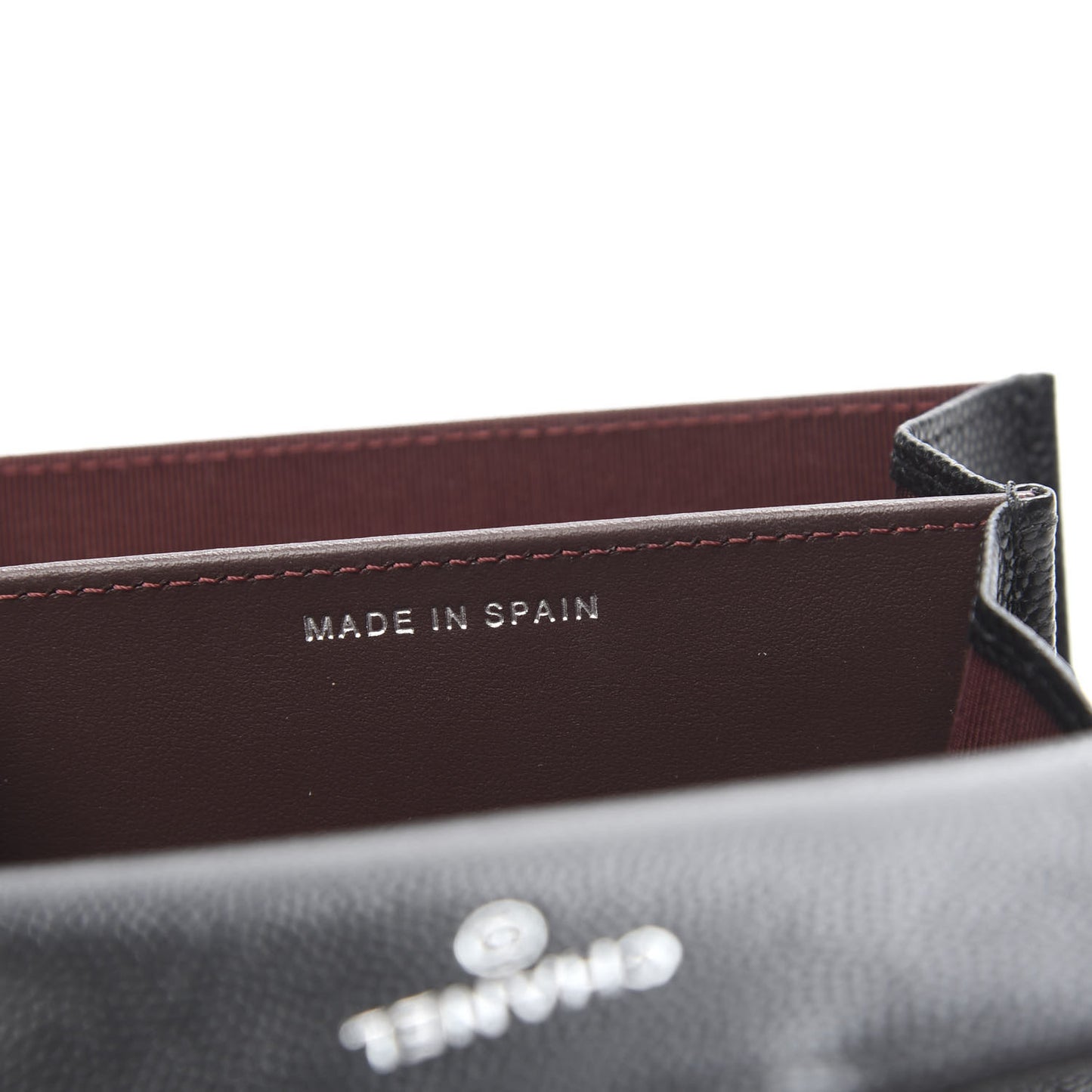 Caviar Quilted Flap Card Holder Wallet Black