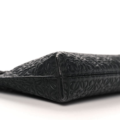 Loewe Calfskin Embossed Medium Repeat T Pouch Black 16 of 17