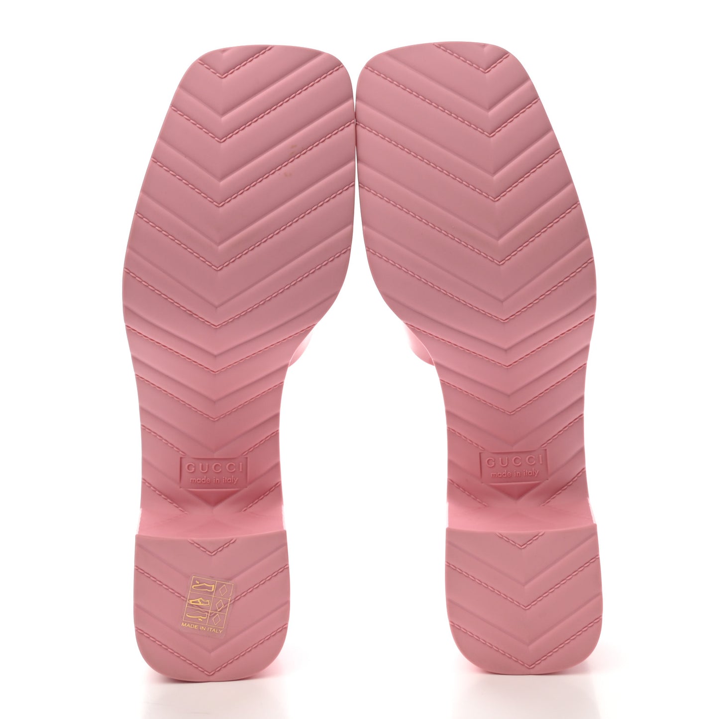 Rubber Gucci Logo Womens Platform 20/60mm Slide Sandals 40 Wild Rose