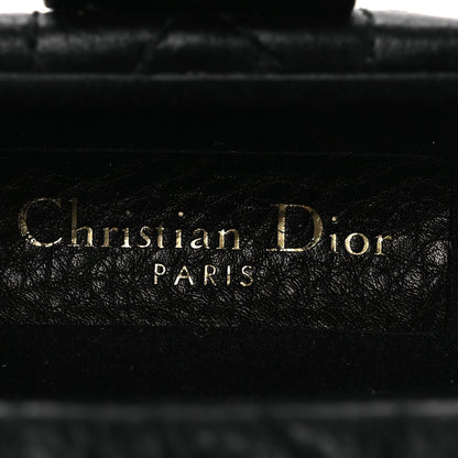 Christian Dior Supple Calfskin Cannage Caro Airpods Pro Case Black 5 of 6