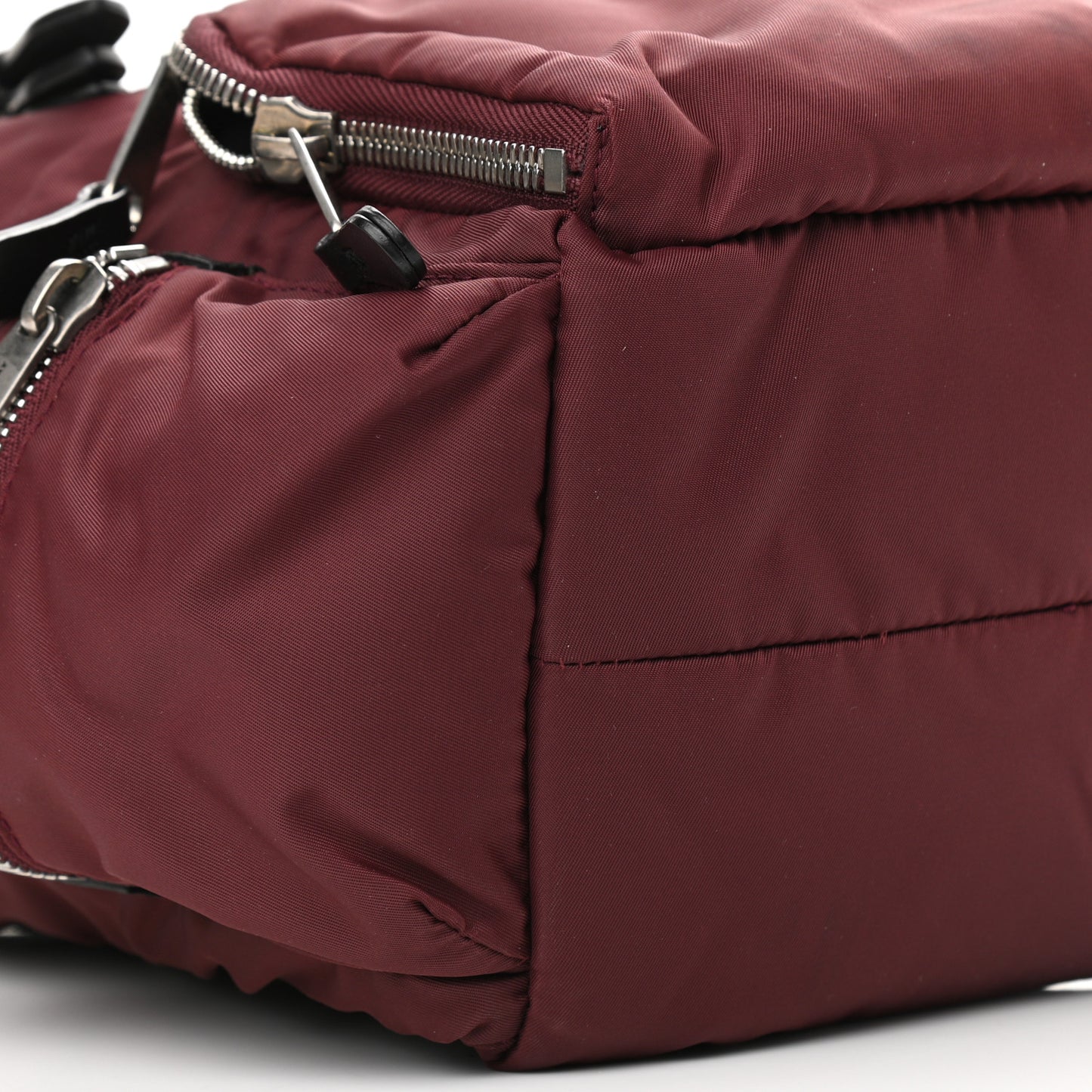 Nylon Puffer Medium Rucksack Backpack Burgundy