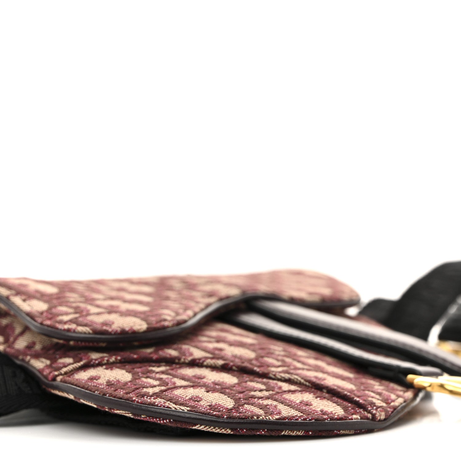 Christian Dior Oblique Saddle Belt Pouch Bordeaux 9 of 14
