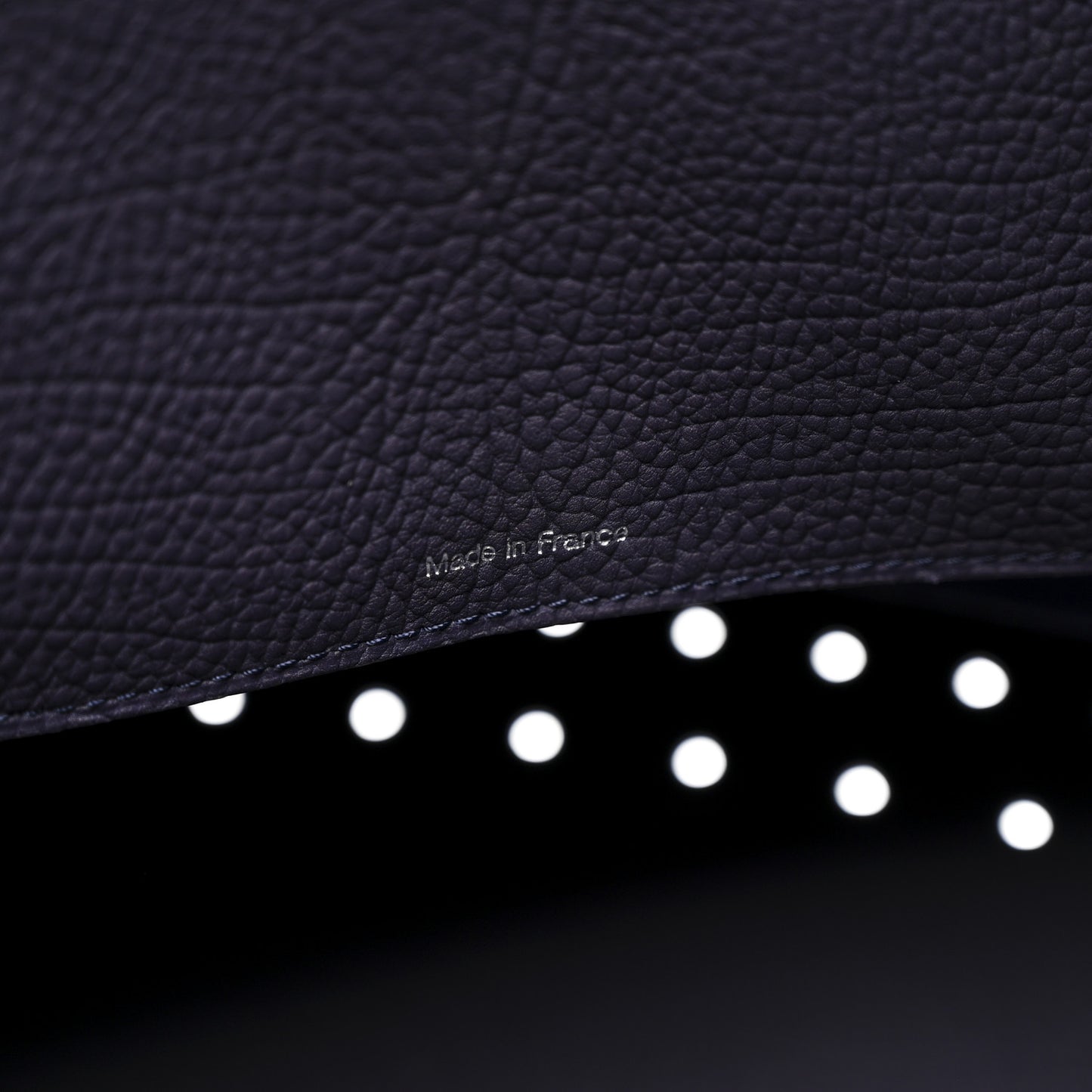 Grained Calfskin Le Pin Tote Indigo