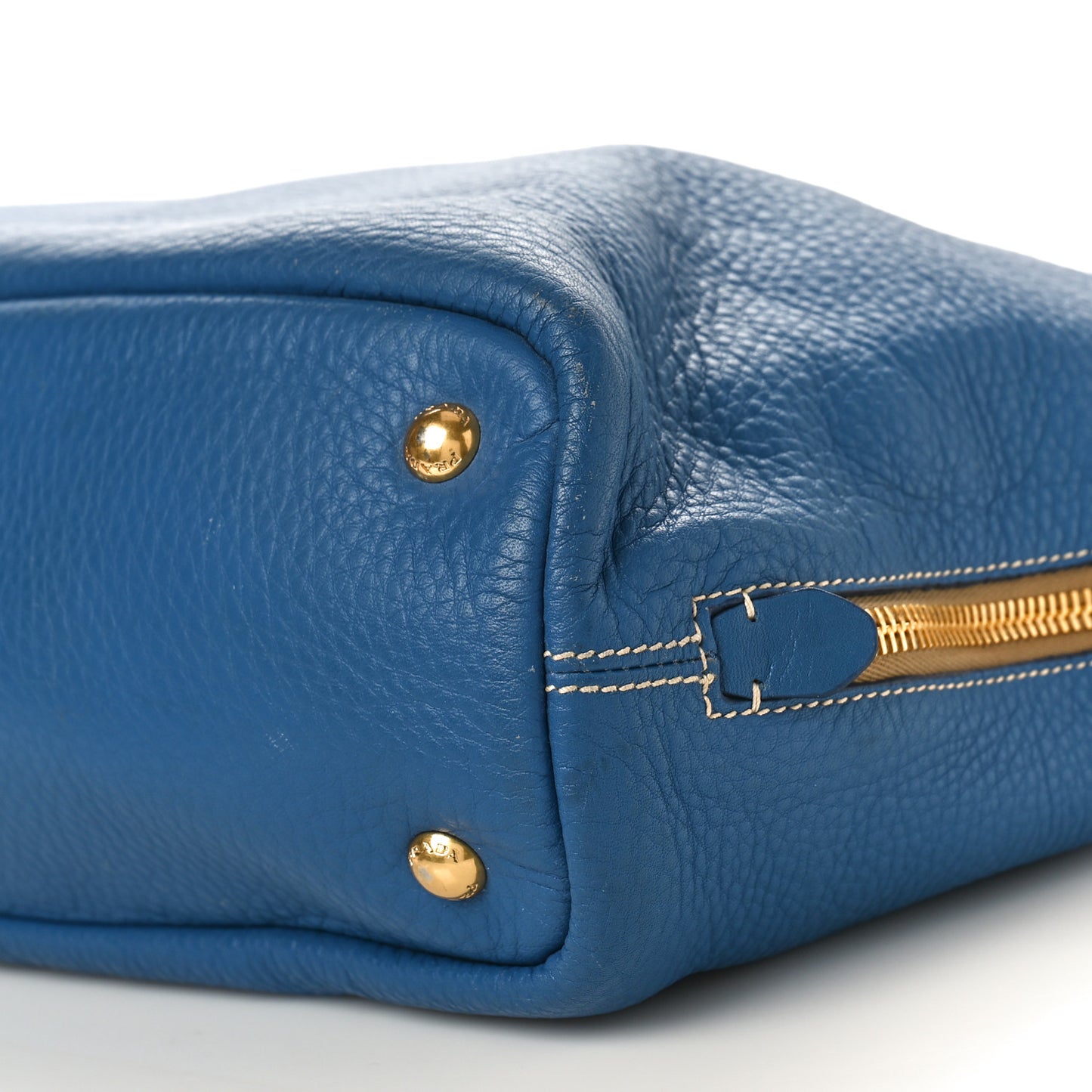 Vitello Phenix Side Zip Tote Cobalto