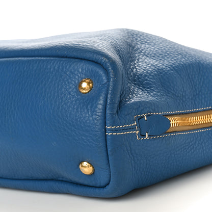 Prada Vitello Phenix Side Zip Tote Cobalto 9 of 11