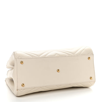 Gucci Calfskin Matelasse Small GG Marmont Tote White 4 of 13