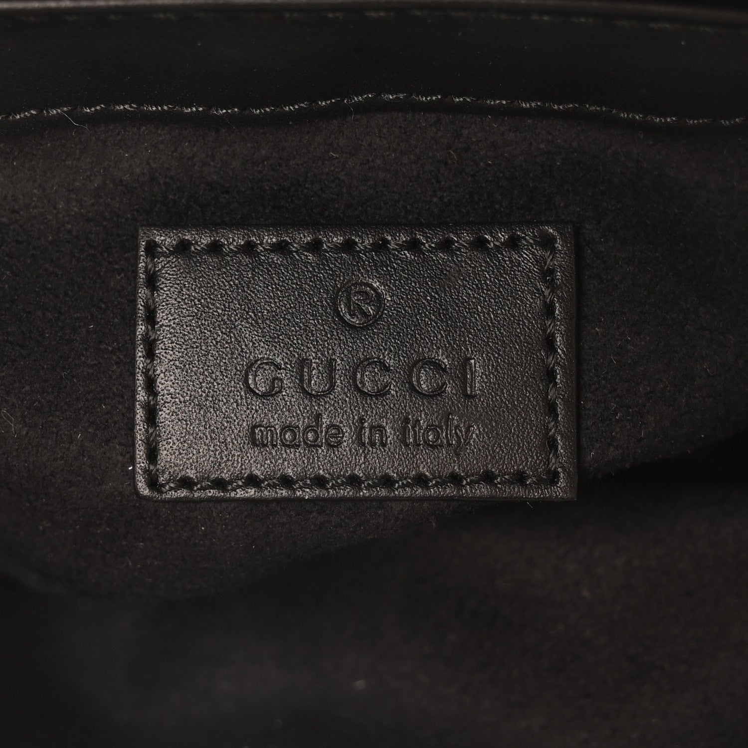 Gucci Patent Lambskin Matelasse Super Mini GG Marmont Shoulder Bag Black 6 of 9