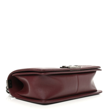 Chanel Calfskin Horizontal Quilted Medium Boy Flap Burgundy 4 of 10