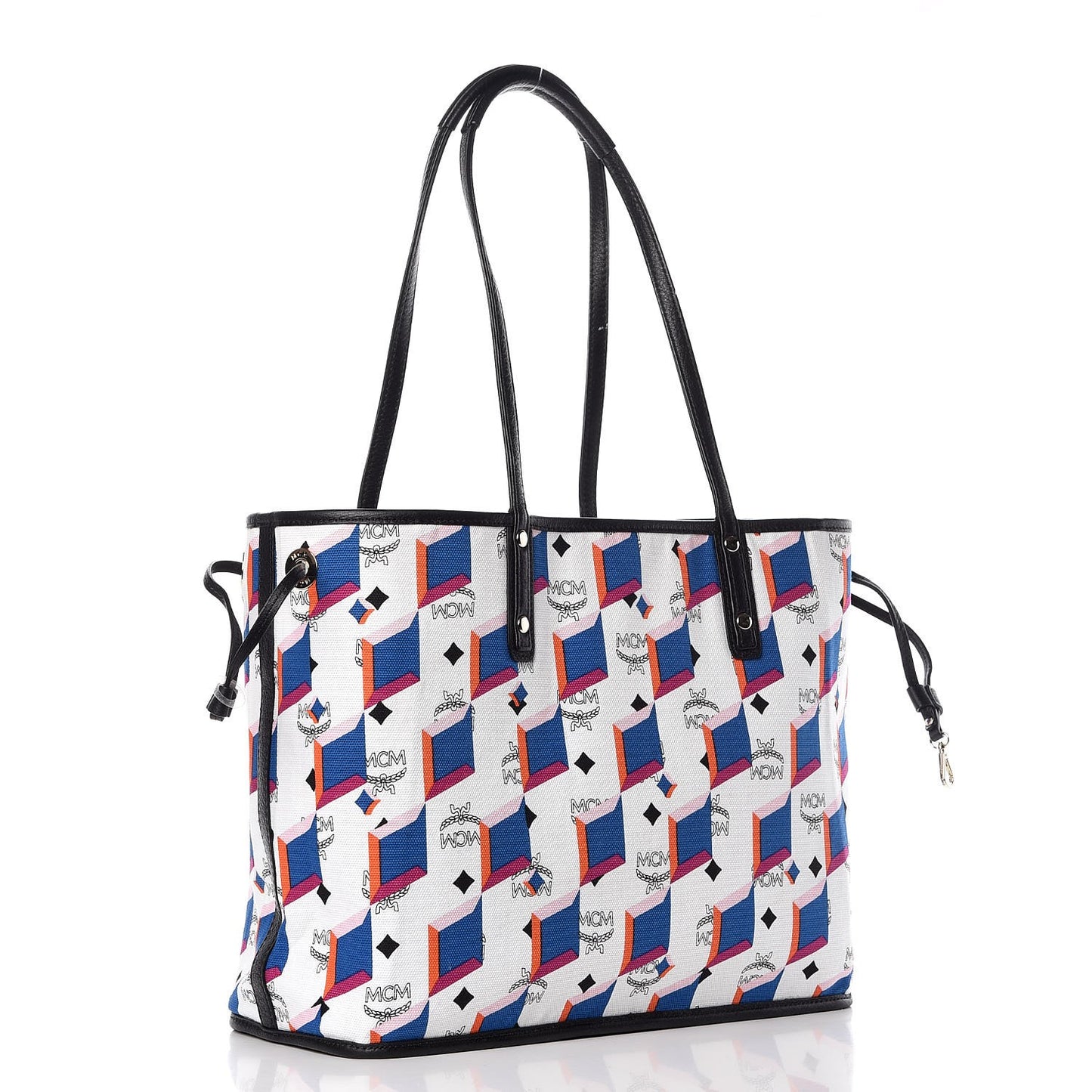 Visetos Medium Project Reversible Shopper Tote White