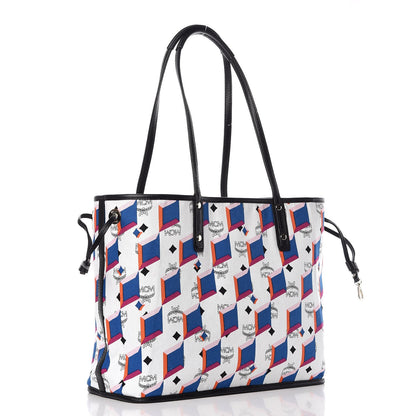 MCM Visetos Medium Project Reversible Shopper Tote White 7 of 16