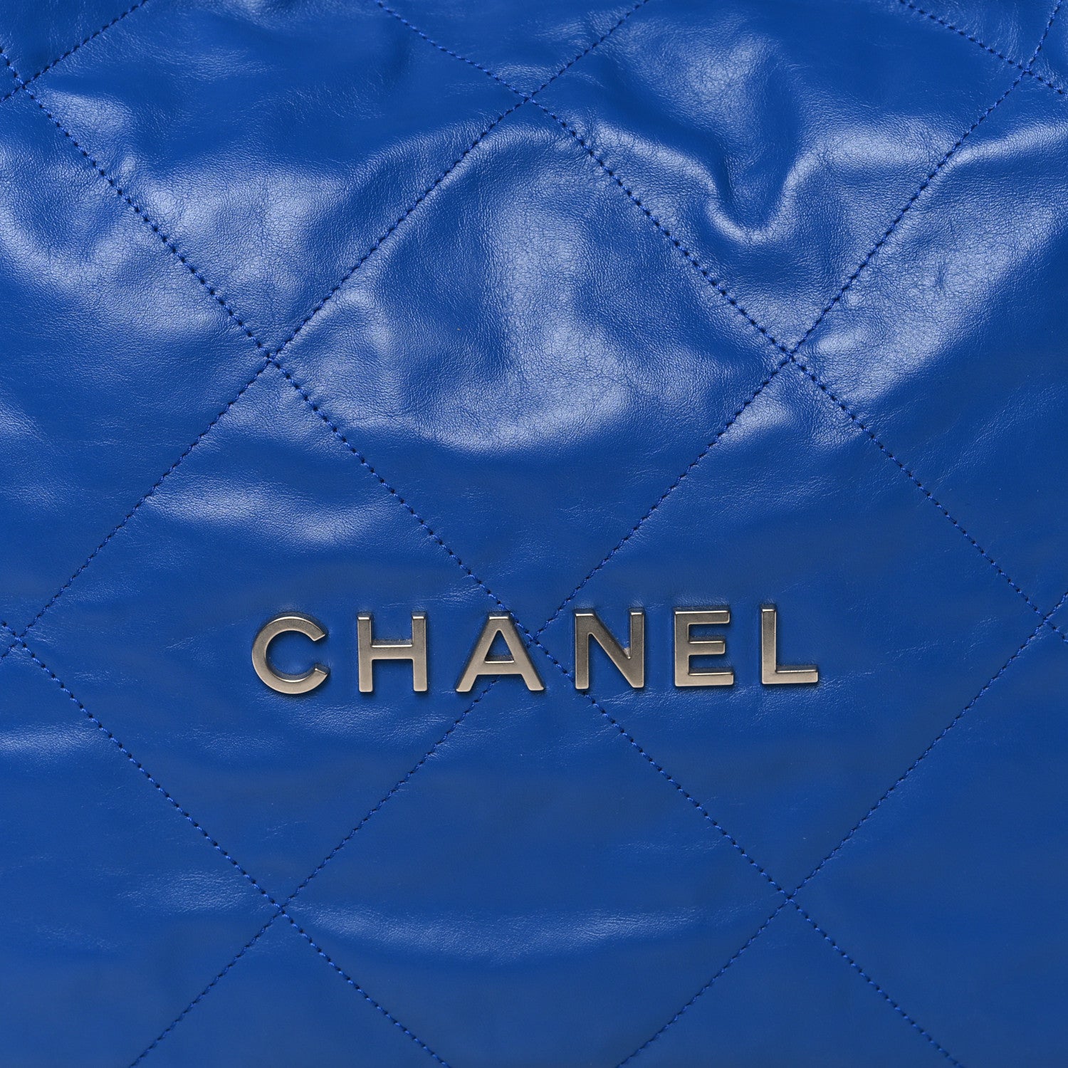 Chanel Shiny Calfskin Quilted Chanel 22 Blue 10 of 12
