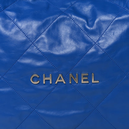 Chanel Shiny Calfskin Quilted Chanel 22 Blue 10 of 12