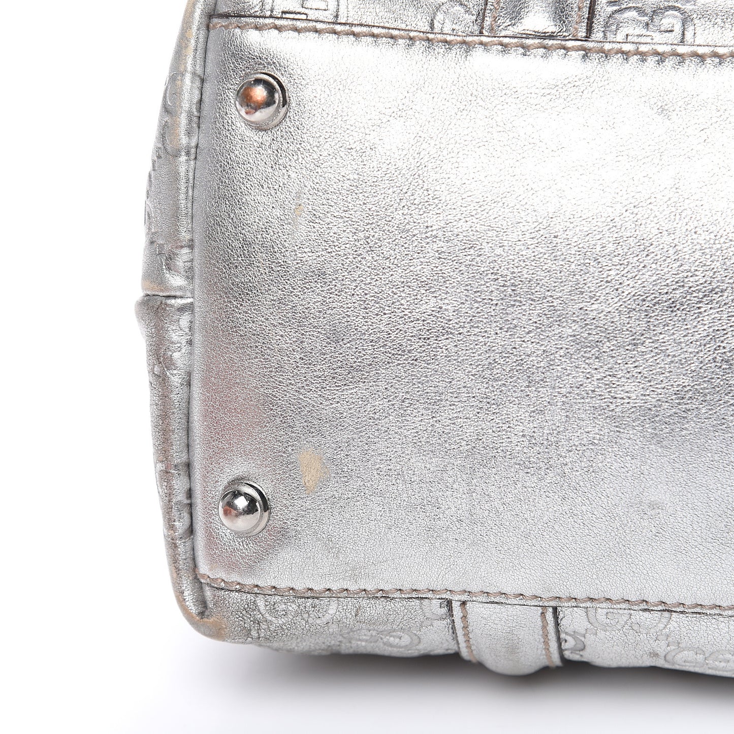 Guccissima Medium Britt Tote Silver