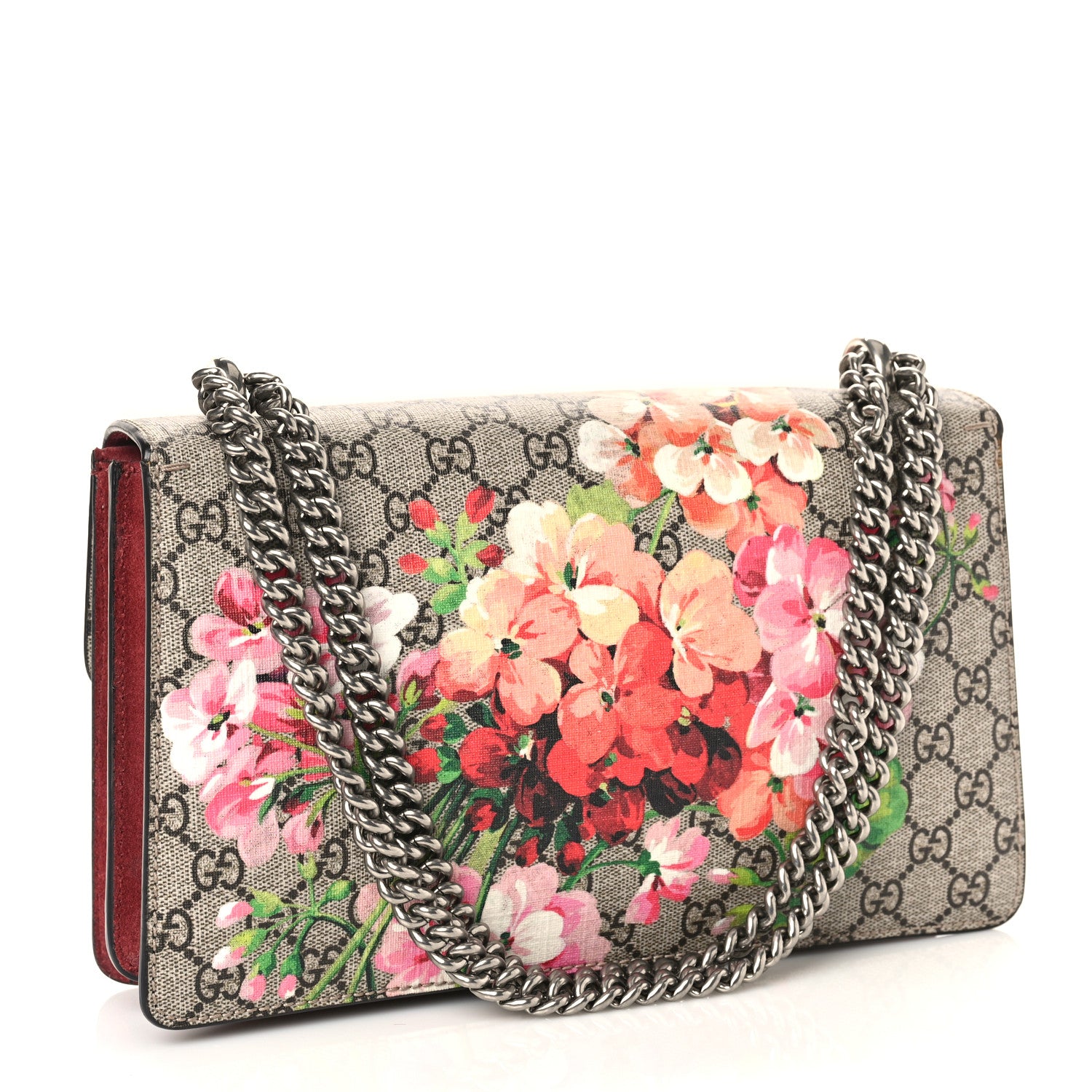 Gucci GG Supreme Monogram Blooms Small Dionysus Shoulder Bag Beige Multicolor Dry Rose 3 of 13