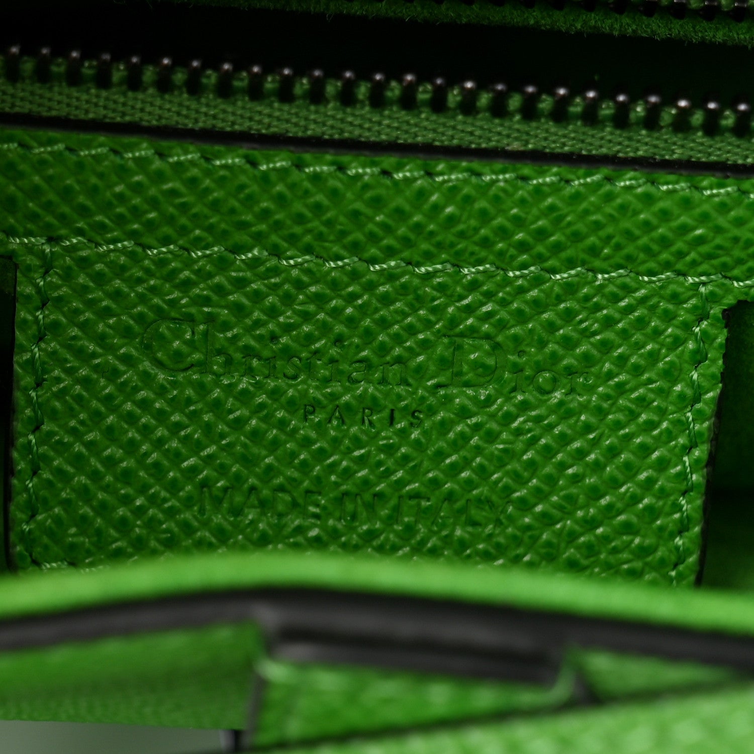 Christian Dior Grained Calfskin Saddle Bag Green 6 of 11