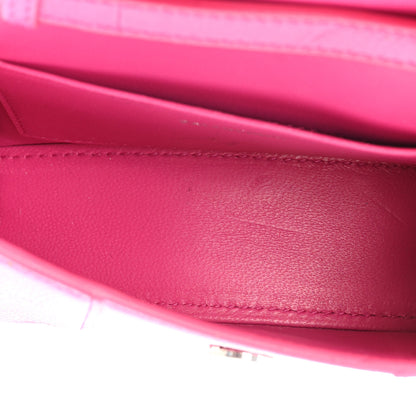 Balenciaga Grained Calfskin Tonal B Hourglass Top Handle Bag Mini Fuchsia 5 of 15