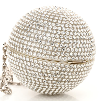 Chanel Plexiglass Strass CC Round Minaudiere Clutch Silver 8 of 10