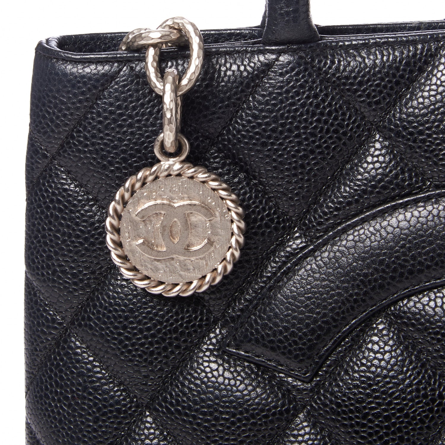 Chanel Caviar Quilted Medallion Tote Black 7 of 8