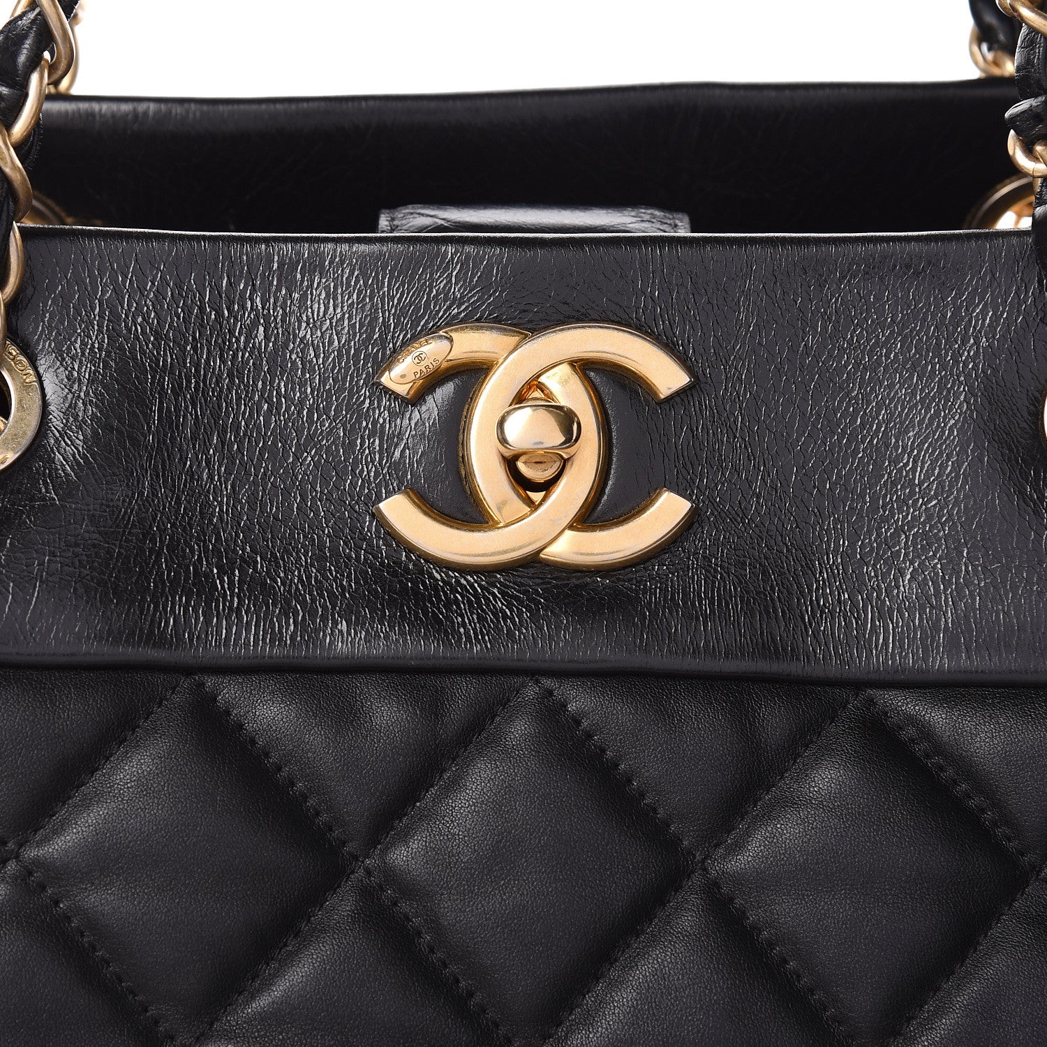 Chanel Calfskin Quilted Large Soft Elegance Tote Black 8 of 15