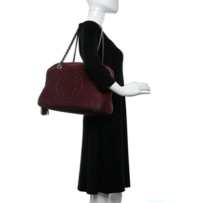 Gucci Vitello Range Medium Soho Bowler Burgundy 2 of 14