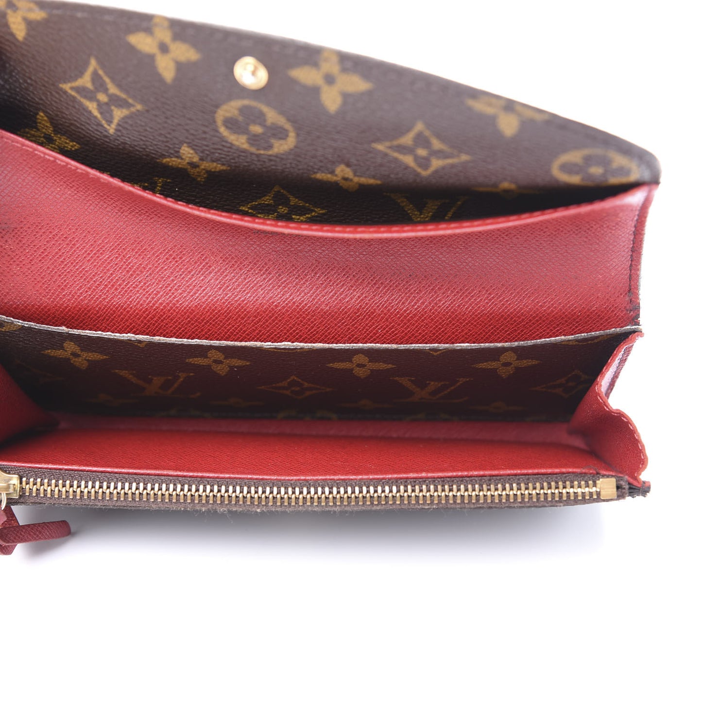 Monogram Emilie Wallet Red