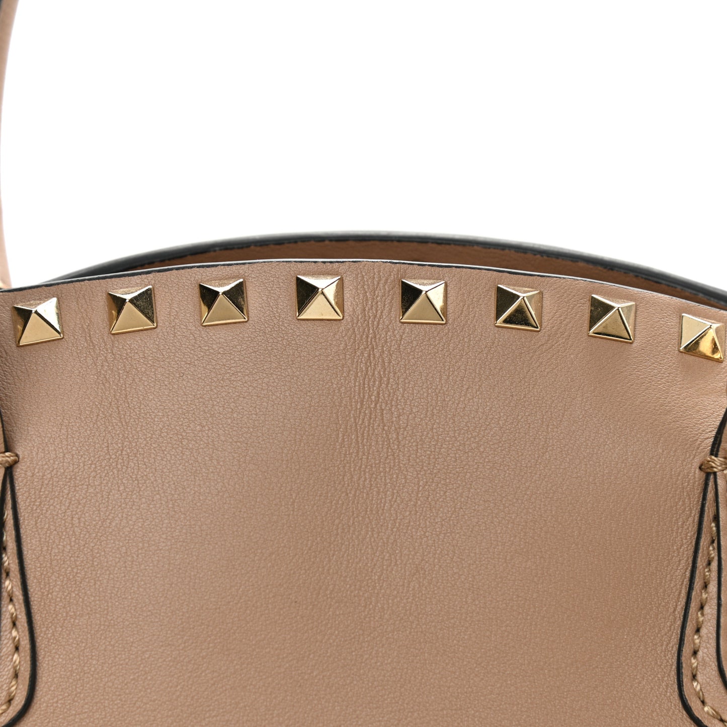 Vitello Rockstud Dome Shopper Alpaca