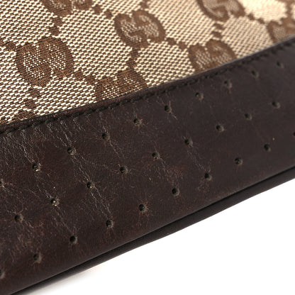 Gucci Monogram Calfskin Perforated Medium Flat Messenger Bag Dark Brown 16 of 17