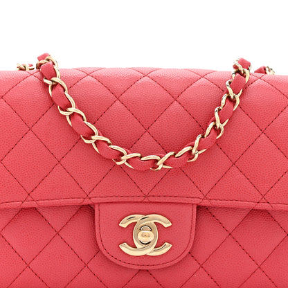 Chanel Caviar Quilted Mini Rectangular Flap Dark Pink 8 of 10