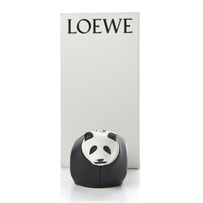Loewe Calfskin Panda Coin Pouch Bag Charm Key Holder Black White 8 of 8