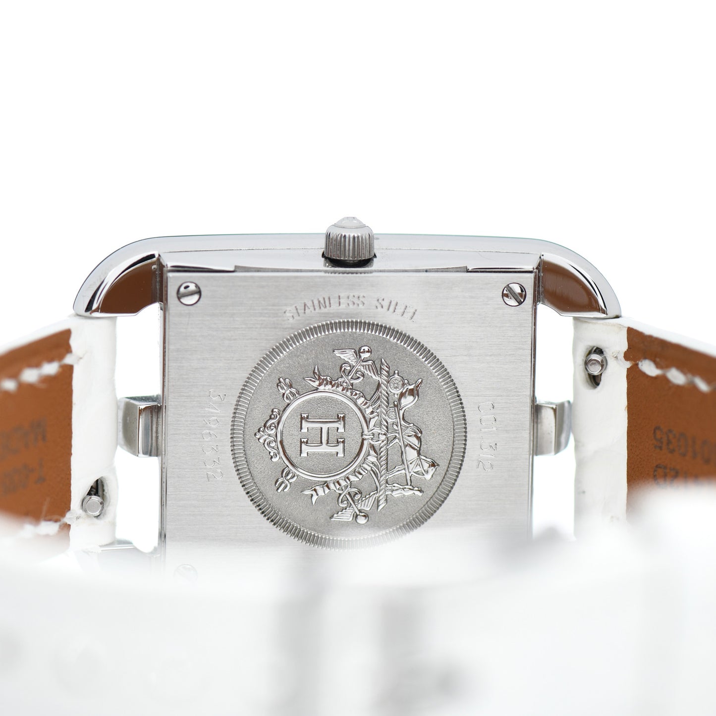 Stainless Steel Alligator Diamond 23mm Cape Cod Quartz Watch Blanc