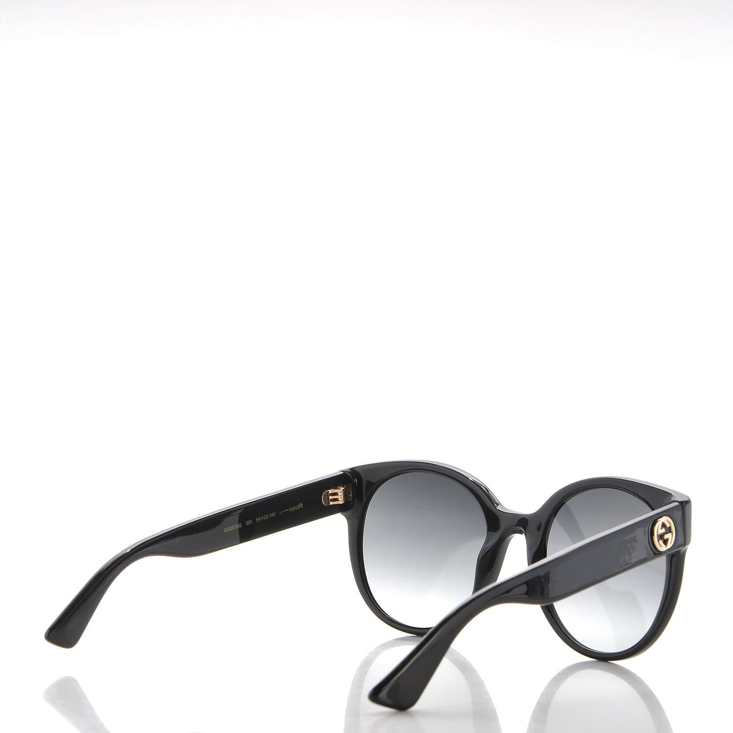 Acetate Round Sunglasses GG 0035S Black
