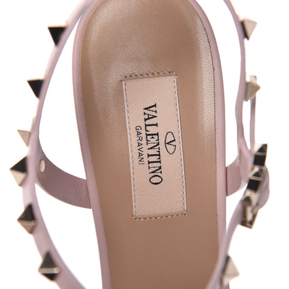 Valentino Garavani Calfskin Rockstud 60mm City Sandals 40 Water Rose 8 of 9