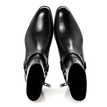 Saint Laurent Calfskin Mens Wyatt Marrakesh Harness Ankle Boots 44 Black 2 of 10