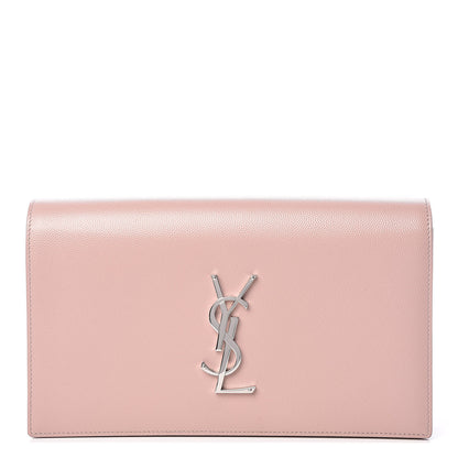 Saint Laurent Grain De Poudre Classic Kate Monogram Clutch Pale Pink 1 of 9
