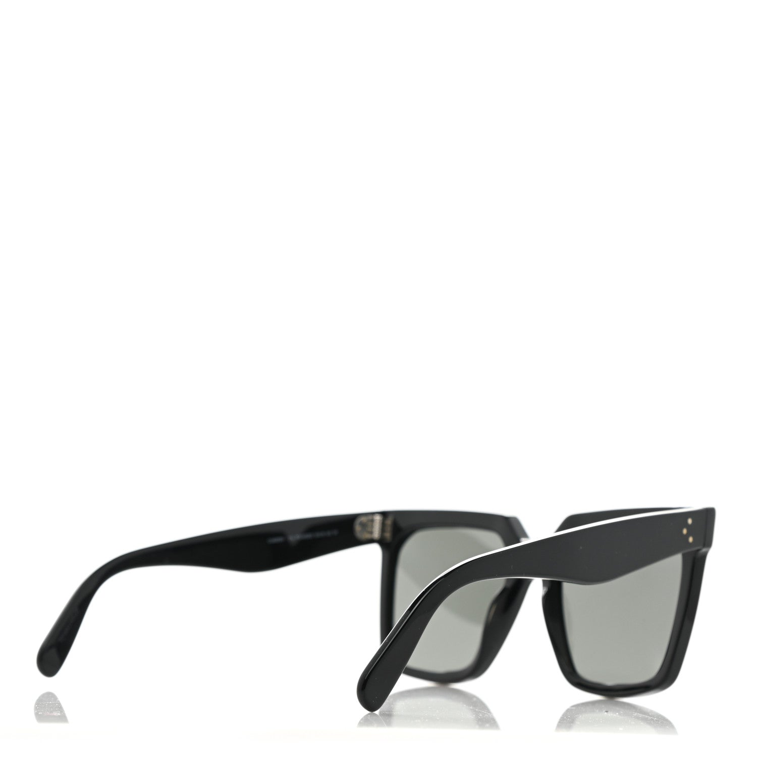 Celine Acetate Polarized Oversized Sunglasses CL4055IN Black 4 of 7