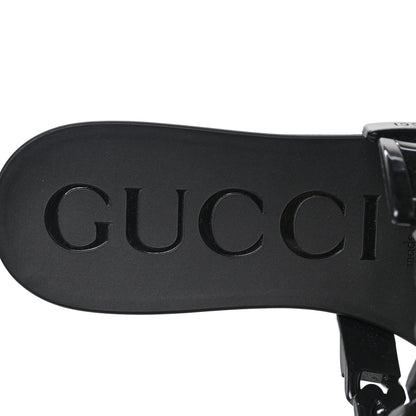 Gucci Rubber Womens Slide Sandals 38 Black 5 of 6