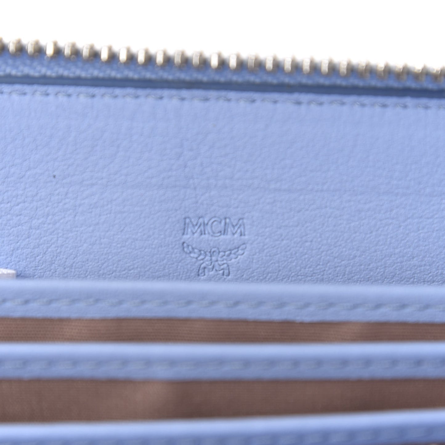 Visetos Mini Zip Around Wallet Light Blue Red