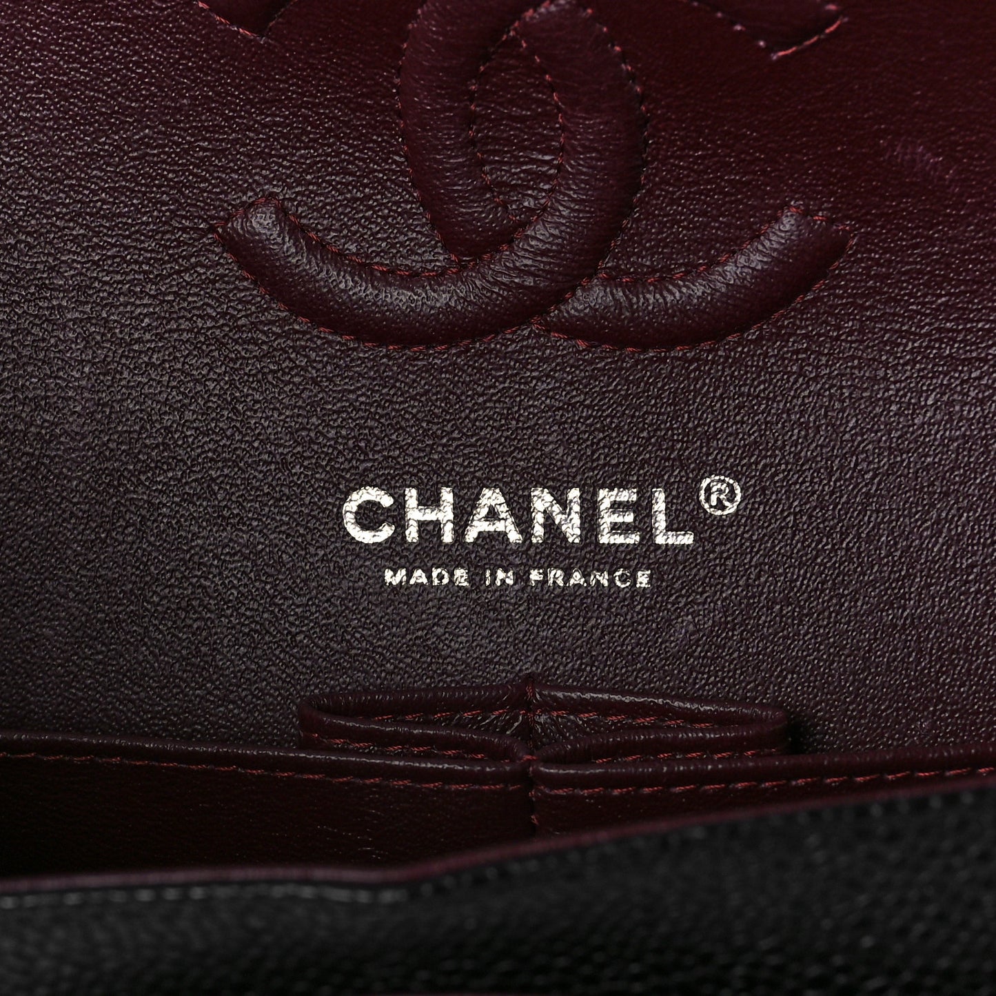 Caviar Quilted Small Double Flap Black
