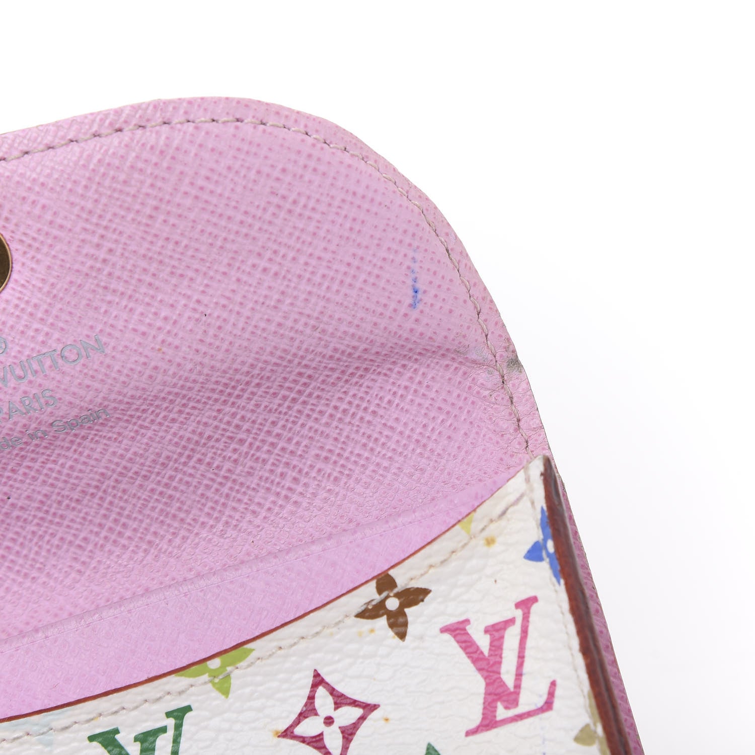 Louis Vuitton Monogram Multicolor Business Card Holder White Litchi 9 of 9