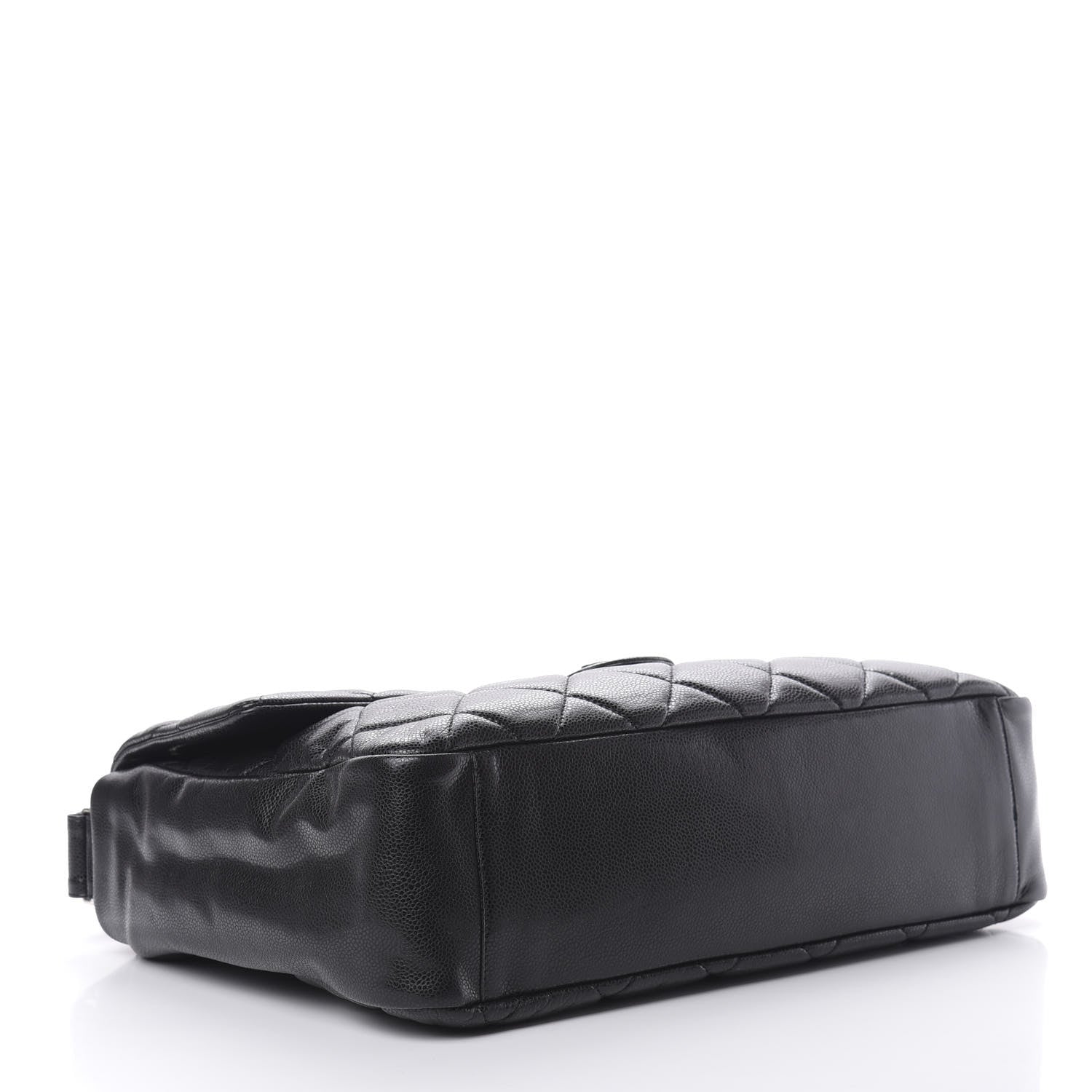 Chanel Glazed Caviar Large Nature Flap Bag Black 4 of 11