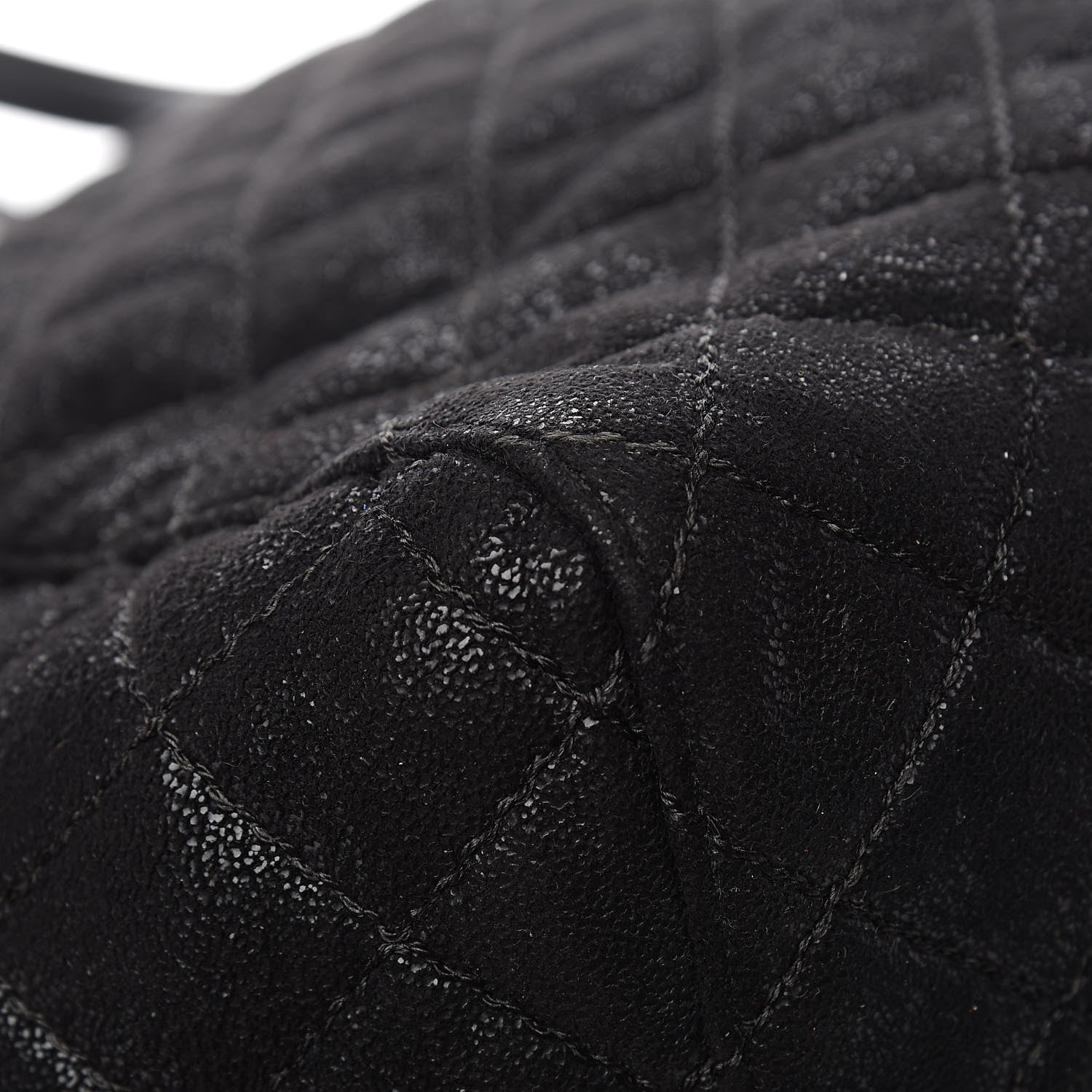 Stella McCartney Shaggy Deer Quilted Falabella Shopper Tote Black 10 of 12