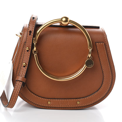 Chloe Calfskin Suede Small Nile Bracelet Bag Caramel 6 of 8