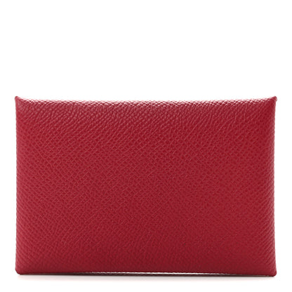 Hermes Epsom Calvi Card Case Rubis 1 of 8