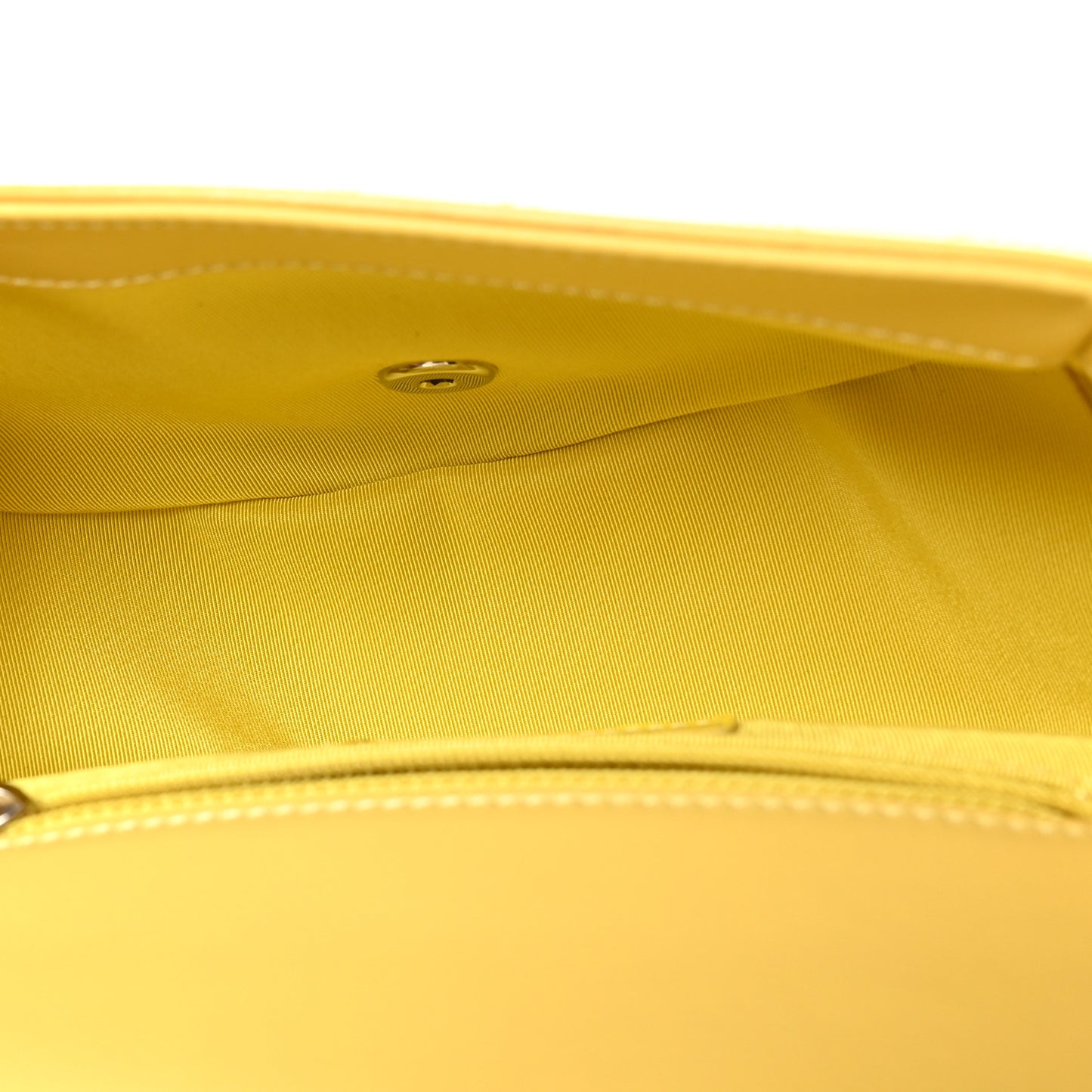 Calfskin Stitched Small Ring My Bag Flap Crossbody Yellow