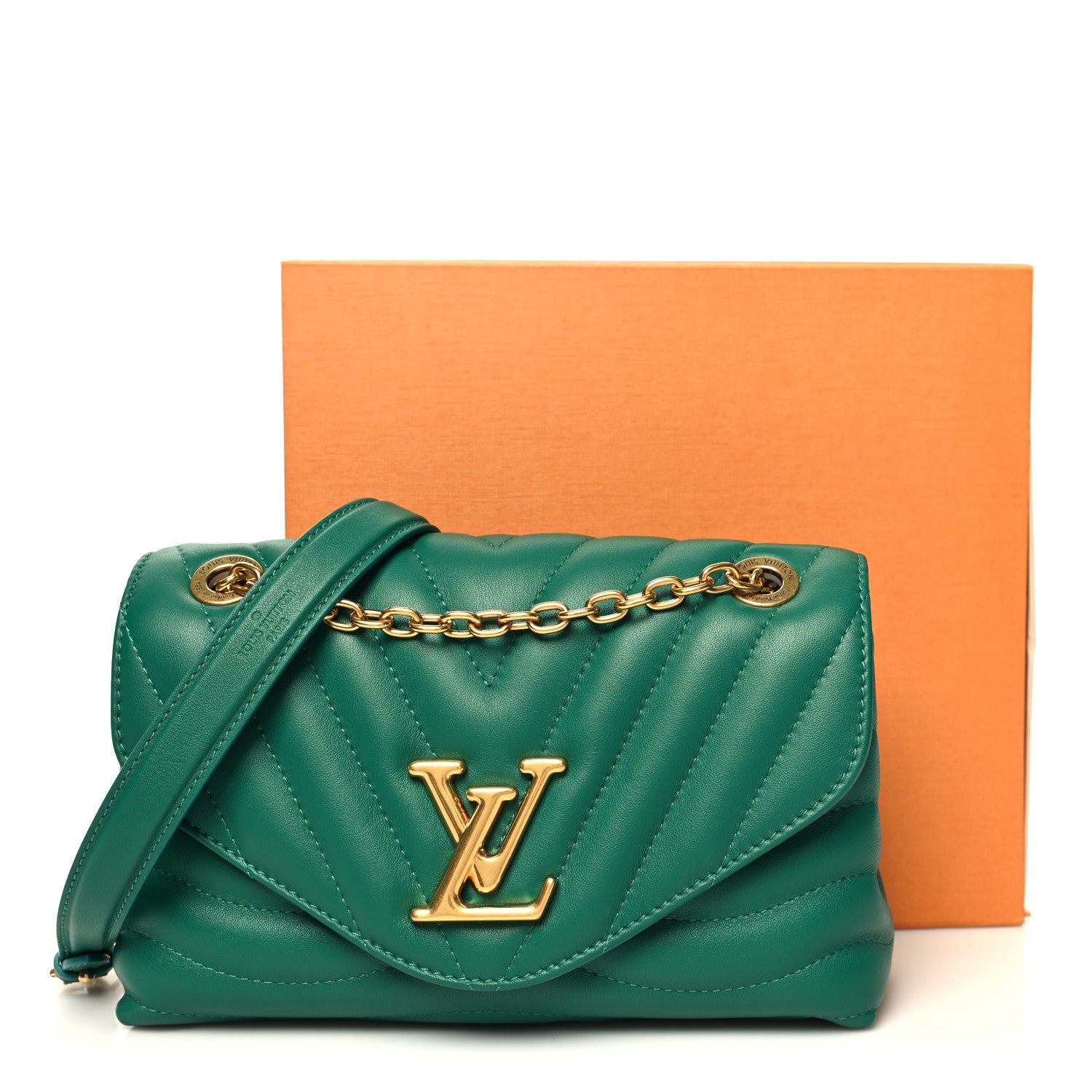 Louis Vuitton Calfskin New Wave Chain Bag MM NM Emerald 12 of 12