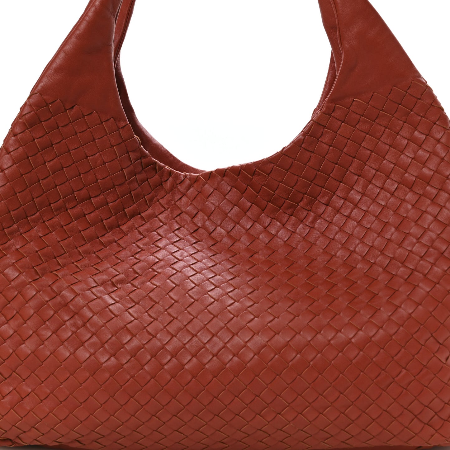 Nappa Intrecciato Large Campana Hobo Brique