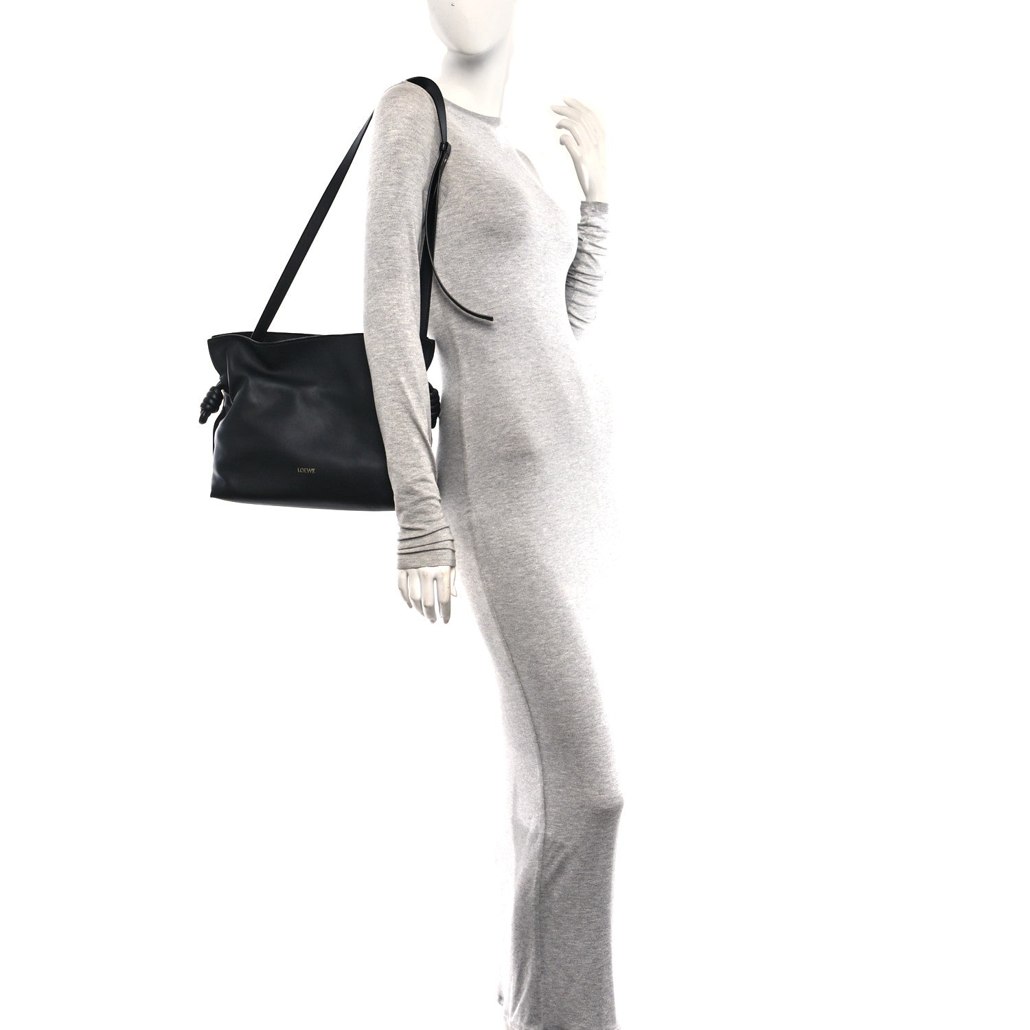Loewe Nappa Medium Flamenco Knot Bag Black 2 of 10