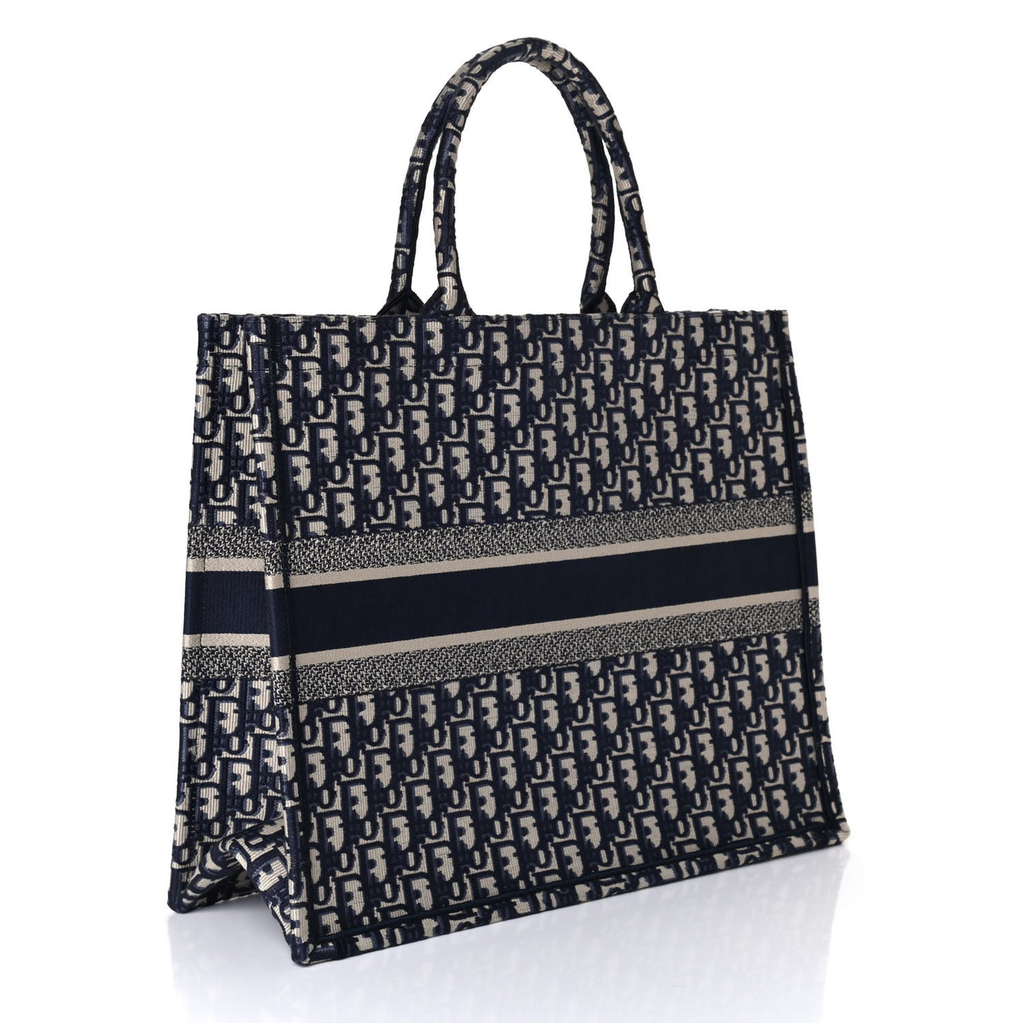 Oblique Book Tote Blue Multicolor