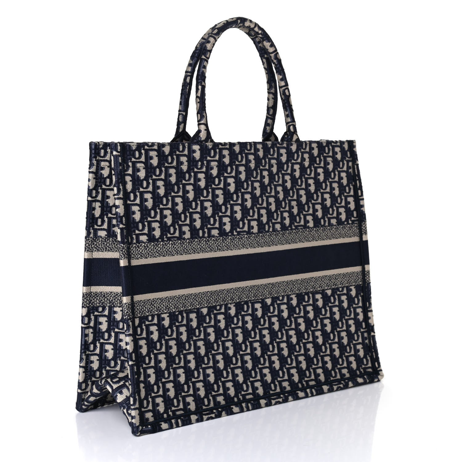 Christian Dior Oblique Book Tote Blue Multicolor 2 of 4